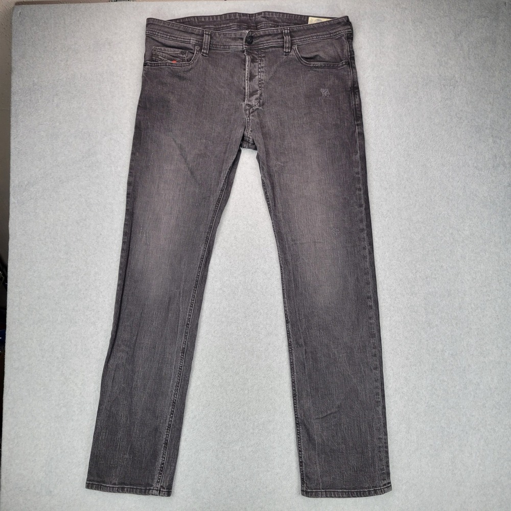 Diesel Safado-R Jeans Mens W38 L32 Black Slim Straight Button Fly Stretch